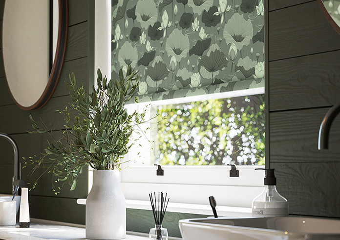 Lotus, Green Tea - Roller Blind - Image 5